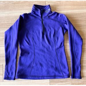 Mountain Hardwear Purple 1/4 Zip Fleece Top Women S/P Thumbhole